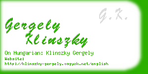 gergely klinszky business card